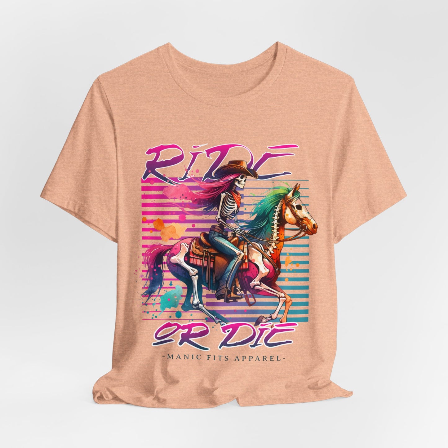 Ride or Die Cowgirl Horseback Unisex Jersey Short Sleeve Tee