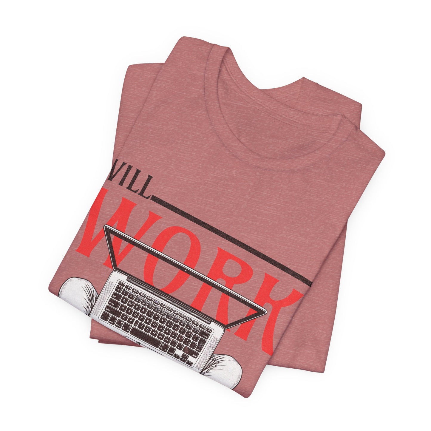 Will Work For Coffee Jersey Short Sleeve Tee