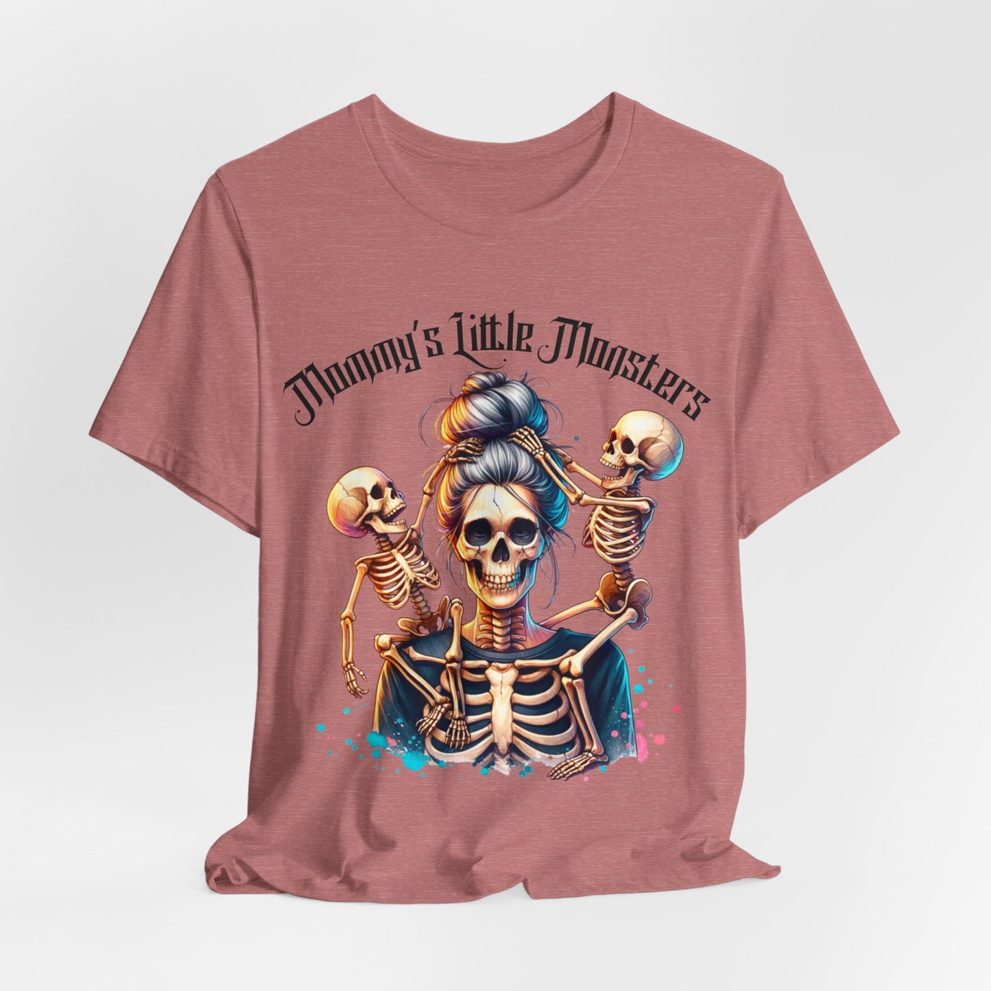 Mommy's Little Monsters Two Kids or Twins Jersey Short Sleeve Tee